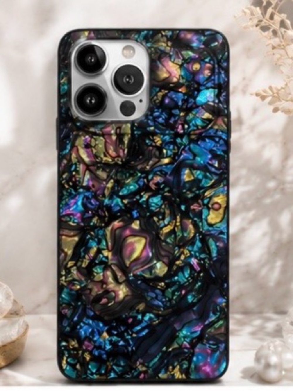 Flaunt Abalone Shell iPhone 14 Pro Max Square Case Iridescent Glossy NEW IN BOX